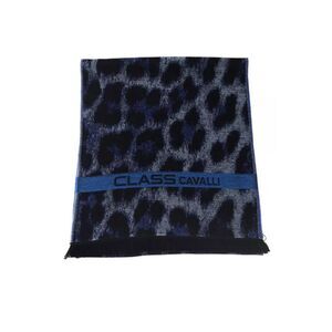 Cavalli Class Blue Wool Men Men's Scarf